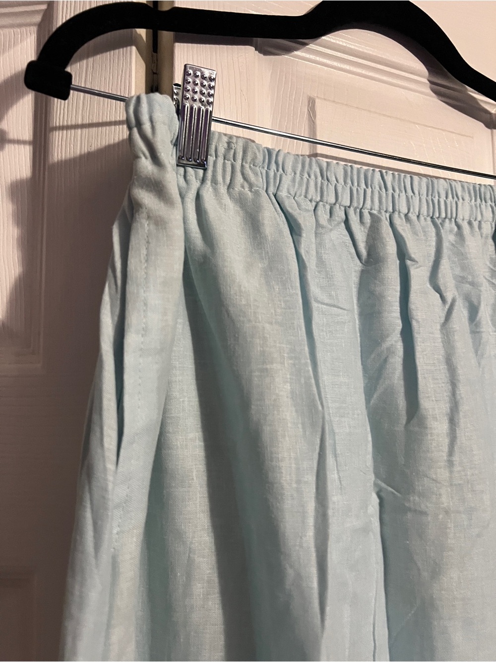 Calypso St. Barth Sky Blue Maxi Skirt with Floral Border - Picture 6 of 8